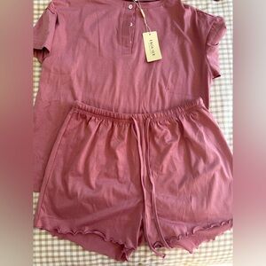 NWT Ekouaer women’s pajama short set